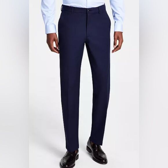 Michael Kors Men's Classic Fit Cotton Stretch Performance Pants. Navy. 40x32 - Picture 1 of 7